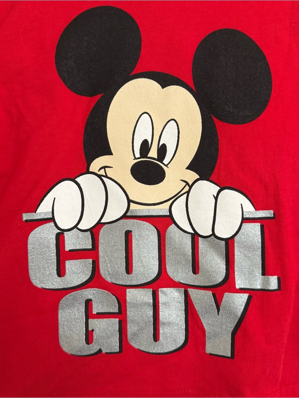 Disney Mickey Mouse Cool Guy Toddler Boys 3T 2 Piece Pajama Set Red Black NWT - Picture 4 of 16